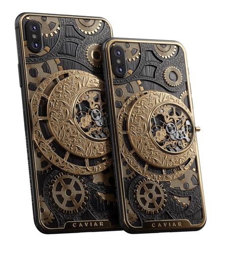 The Caviar iPhone XS and XS Max's back has black .